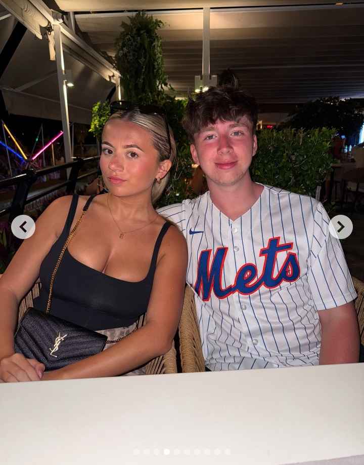 Image - Jakey Davies, is pictured with his girlfriend, Ellie, in one of their dinner dates.