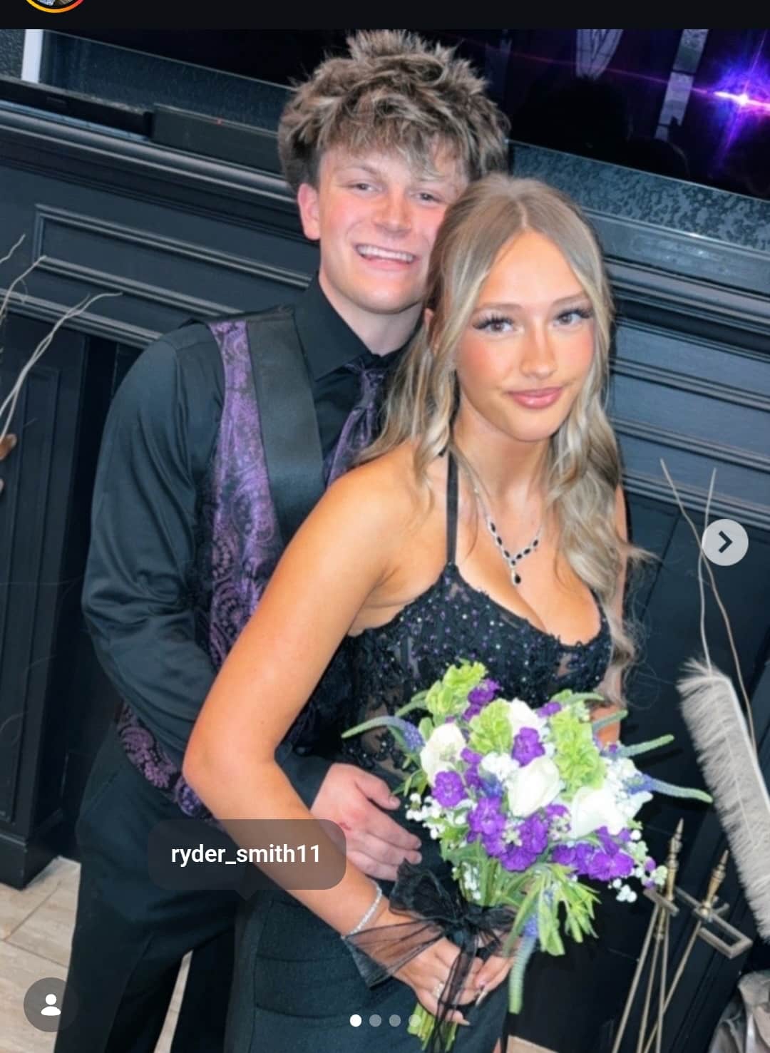 Image - Alli Ingram, is pictured with her boyfriend, Ryder Smith, for prom, back in April 2026.