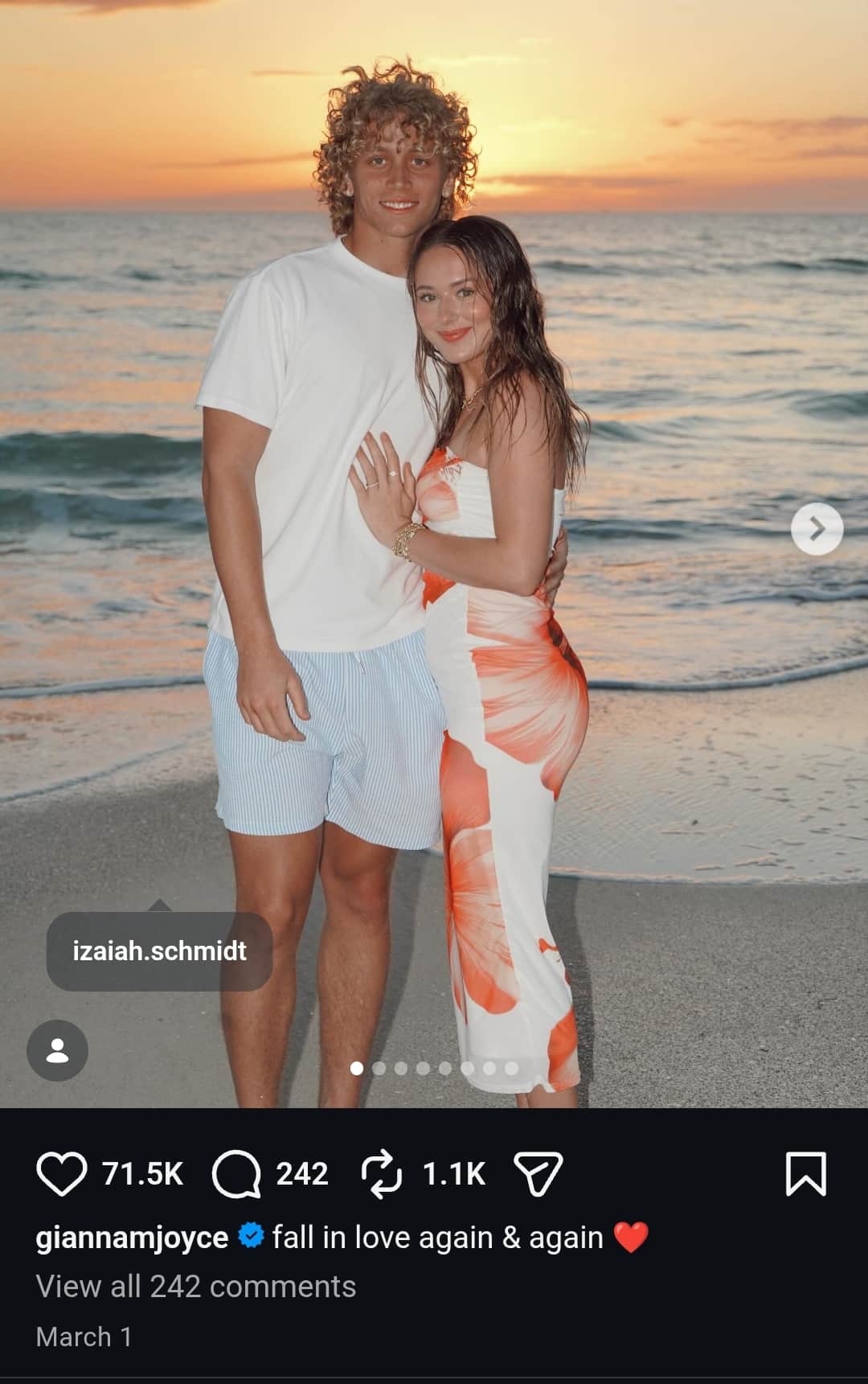 Image - Gianna Harner, is pictured with her boyfriend, Izaiah Schmidt, back in March 2026.