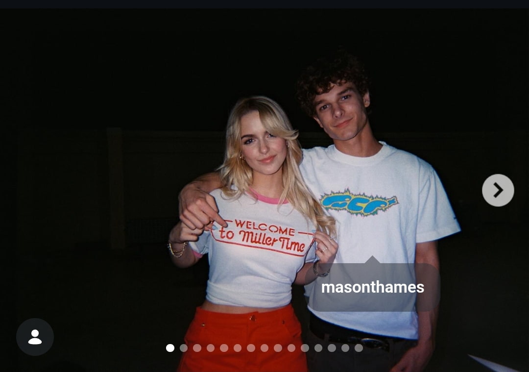 Image - McKenna Grace, is pictured with her boyfriend, Mason Thames, back in October 2025.