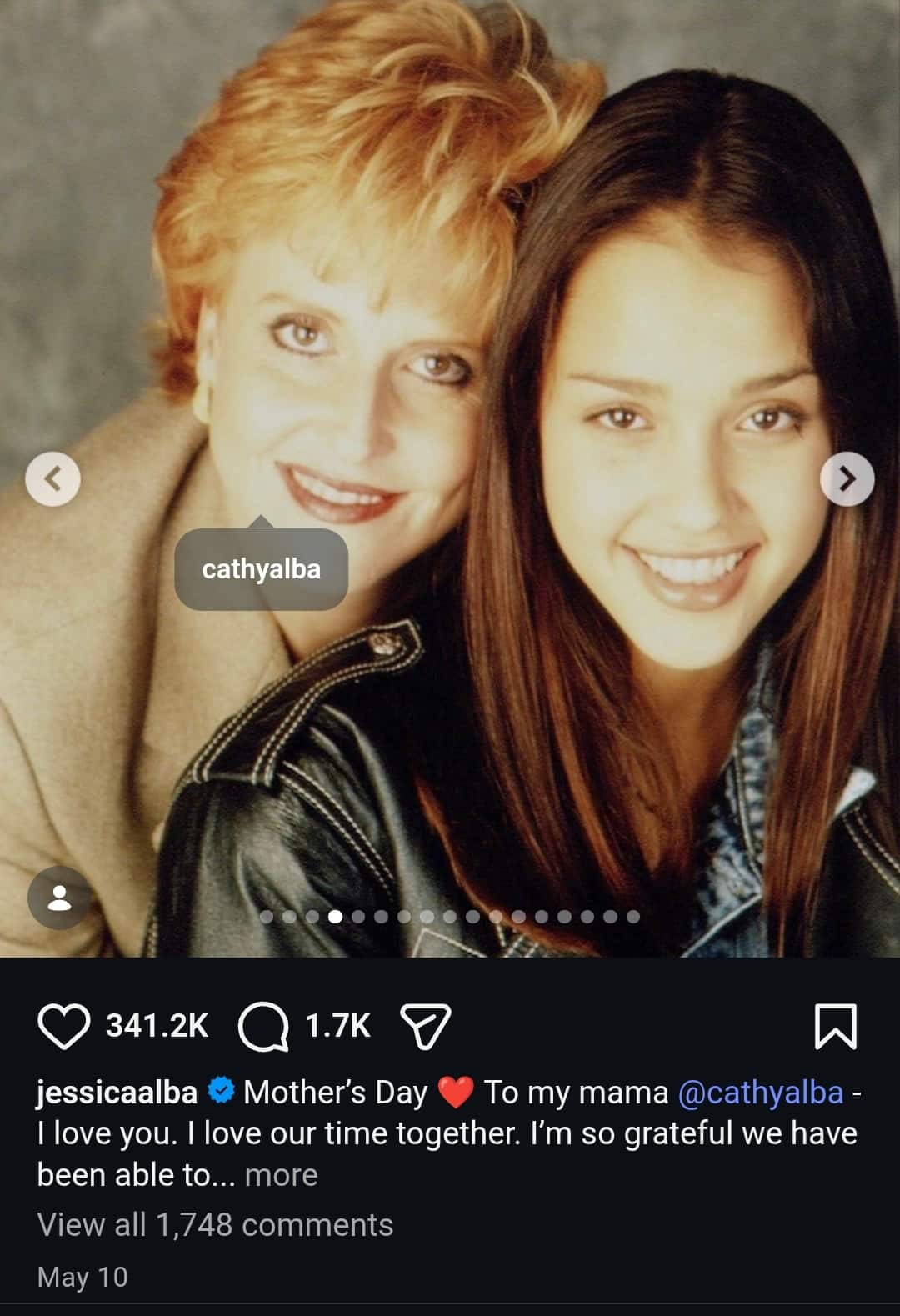 Image - Young Jessica Alba, is pictured with her mother Catherine Louisa Jensen (also known as Cathy Alba).
